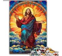 Jesus in The Sky Jigsaw Puzzles for Adults, 1000 Piece Impossible Jigsaw Puzzles for Adults DIY Art Decor, 26x38cm