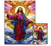 Jesus in The Sky JigsawPuzzle 1000 Pieces for Adults Puzzles for Adults DIY Home Decor Gift, Brain Teaser Game 50x75CM/19.68x29.52inch