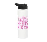 Jesus is Alive He Has Risen Christ Rose from The Dead Easter Stainless Steel Insulated Water Bottle