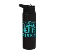 Jesus is Alive He Has Risen Christ Rose from The Dead Easter Stainless Steel Insulated Water Bottle
