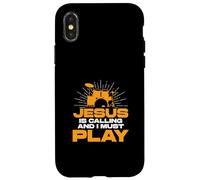 Jesus Is Calling And I Must Play A Christian Worship Drummer Case for iPhone X/XS