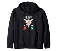 Jesus Is Calling Christian Accept Decline Phone Zip Hoodie
