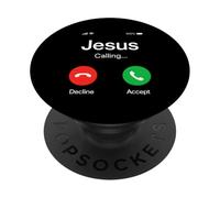 Jesus Is Calling Christian Funny Christ Quote Catholics PopSockets Adhesive PopGrip