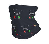 Jesus Is Calling Christianty Men Women Snoods Soft Neck Gaiter Stretchy Bandana For Hiking Cycling Cold Weather Sport