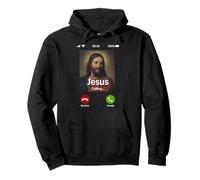 Jesus Is Calling Funny Christian Humor Religious Joke Pullover Hoodie