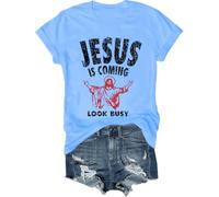 Jesus is Coming Look Busy 1992 Shirt, Jesus is Coming Look Busy 1992 T-Shirt, Jesus is Coming Shirt, Jesus T-Shirt Carolina Blue