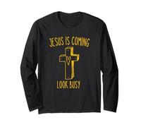 Jesus is Coming Look Busy Long Sleeve T-Shirt