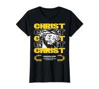 Jesus is Enough for Me Christian Message Hope Value Graphic T-Shirt, Women, Black, L