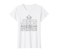 Jesus is for Everyone Value Graphic T-Shirt, Women, White, M