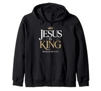 Jesus Is King Bible Verse Christian Quote Zip Hoodie