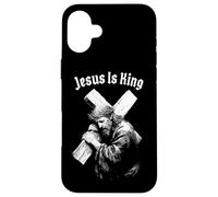 Jesus Is King Christian Faith Cross Catholic Case for iPhone 16 Plus