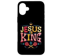 Jesus is King Christian Religious God Faith Bible Verse Case for iPhone 16 Plus