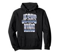 Jesus Is King Christian Retro Gradient Aesthetic Pullover Hoodie