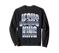 Jesus Is King Christian Retro Gradient Aesthetic Sweatshirt