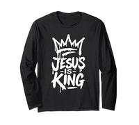 Jesus is King | Crown Design Inspired by Faith Long Sleeve T-Shirt