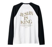 Jesus is King Jesus John 14:6 Costume Christian (On Back) Raglan Baseball Tee