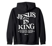 Jesus Is King Jesus John 14:6 Costume Christian (On Back) Zip Hoodie