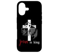 Jesus is King Lion Christian Cross God Quote Bible Verse Case for iPhone 17