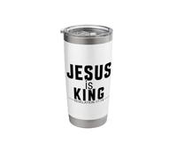 Jesus is King Revelation 17:14 Christian Faith Scripture Stainless Steel Insulated Tumbler