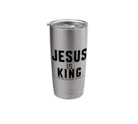 Jesus is King Revelation 17:14 Christian Faith Scripture Stainless Steel Insulated Tumbler