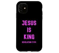 Jesus Is King Revelation 17:14 Scripture God Pink Bible Girl Case for iPhone 11
