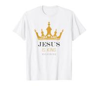 Jesus is King - Revelation 19:16 Christian Faith Graphic Value Graphic T-Shirt, Men, White, M