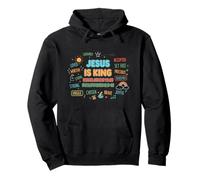 Jesus Is King Revelation 19:16 - Philippians 2:9-11 Bible Pullover Hoodie