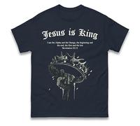 Jesus is King Tshirt, Revelation 2:13 Bible Verse Faith Pullover, Religious Gift for Believers, Church Shirt, Worship Wear Tee