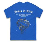 Jesus is King Tshirt, Revelation 2:13 Bible Verse Faith Pullover, Religious Gift for Believers, Church Shirt, Worship Wear Tee