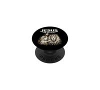 "Jesus Is King", Vintage Grunge Jesus Christ PopSockets Adhesive PopGrip