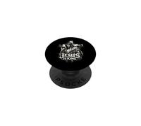"Jesus Is King", Vintage Grunge Jesus Christ PopSockets Adhesive PopGrip