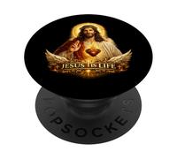 Jesus is Life - Christian Jesus PopSockets Adhesive PopGrip