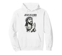 Jesus is Lord - Christ Face with Crown of Thorns Pullover Hoodie
