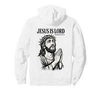 Jesus Is Lord - Christ Face With Crown Of Thorns Pullover Hoodie