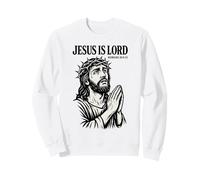 Jesus is Lord - Christ Face with Crown of Thorns Sweatshirt