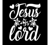 Jesus is Lord Engraving Stickers 49.2x59cm It Won't Fall Off White