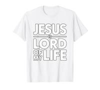 Jesus is Lord of My Life Value Graphic T-Shirt, Men, White, S