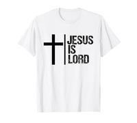 Jesus is Lord T-Shirt Cross Faith Christian Bible God Holy T-Shirt