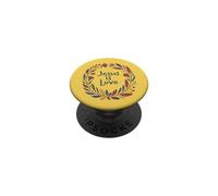 JESUS IS LOVE Fun Contemporary Christian with Wreath PopSockets Adhesive PopGrip