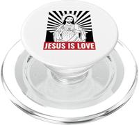 Jesus Is Love (Spiritual Christian Statement) PopSockets PopGrip for MagSafe