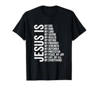 Jesus is My All My Everything My God Lord Savior Healer Value Graphic T-Shirt, Men, Black, M