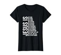 Jesus is My All My Everything My God Lord Savior Healer Value Graphic T-Shirt, Women, Black, XL