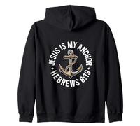 Jesus Is My Anchor Hebrews 6 19 Christian Hope Faith Zip Hoodie
