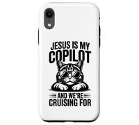 Jesus Is My Copilot And We're Cruising For Cats Funny Bible Case for iPhone XR