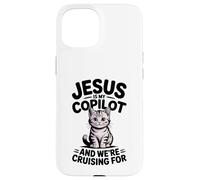 Jesus Is My Copilot We're Cruising For Cats Funny Biblical Case for iPhone 15