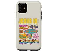 Jesus Is My Everything Retro Groovy Christian Best Friend Case for iPhone 11