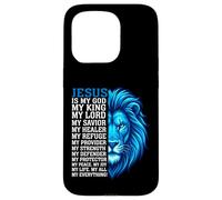 Jesus Is My God My King My Everything Lion Christian Case for iPhone 15 Pro