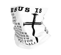 Jesus Is My God My King My Lord Christianty Black Women Men Snoods Multifunctional Neck Warmer Soft Neck Gaiter For Winter Sport Cold Weather Motorcycle