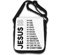Jesus is My God My King My Lord My Saviour Shoulder Bag White