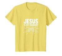 Jesus is My Homeboy Christian Men Faith Fist Bump T-Shirt, Kids, Lemon, 2 Years